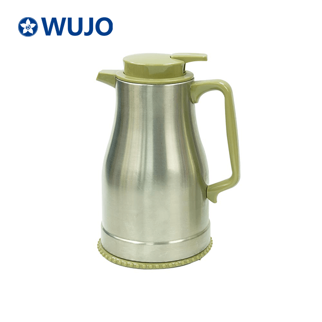 Wujo Glass Reabilitación Vacío Aislado Doble Pared Hot Hot Coffee Coffee Pot Barmes Thermos