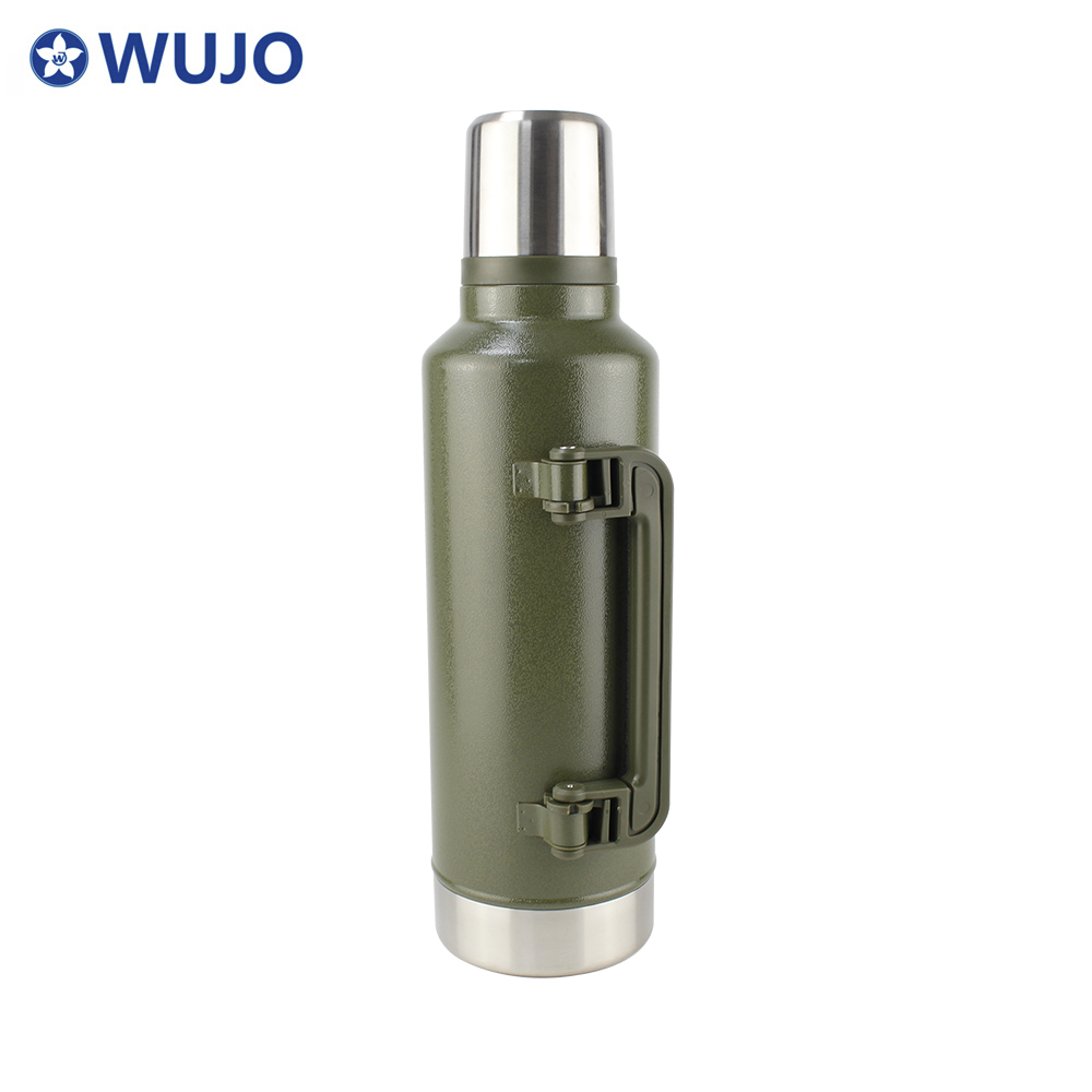 1L 1.5L 2.0L WUJO Botella de agua de vacío de acero inoxidable de alta calidad
