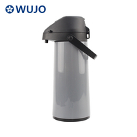 Bomba de presión de aire de WUJO Pote Frasco Vacío Café Caliente Té Terero Terero Plástico Airpot
