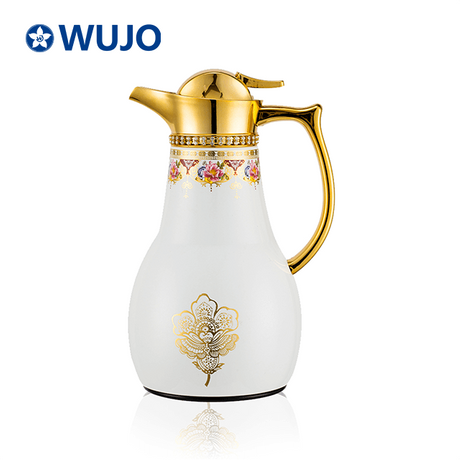 Wujo Luxury de alta calidad Saudi Arabic Thermos Tea Coffee Pot con forro de cristal