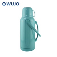 WUJO 2021 2.0L Logo Impresión de plástico Frasco de vacío Thermos Botella de agua con recarga de vidrio